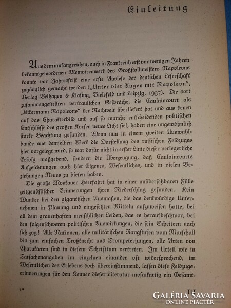 Antik 1938.Napóleonnal Oroszországban. Emlékirat könyv makulátlan hibátlan gótbetűs képek szerint