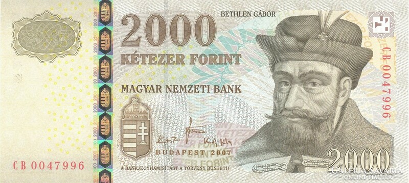 2000 forint 2007 "CB" UNC 2.