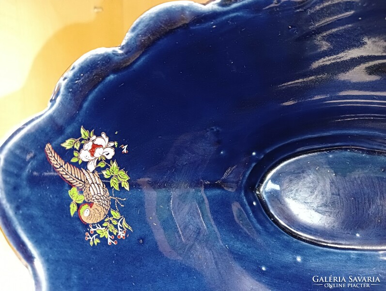 Német kobalt kék porcelán asztalközép