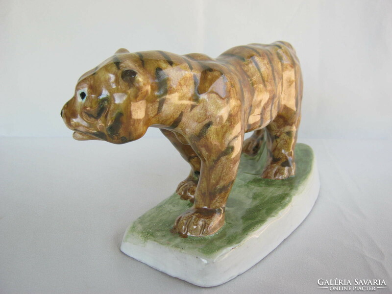 Retro iparművész kerámia tigris 22 cm