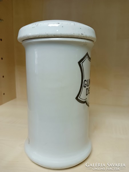 Old porcelain apothecary jar