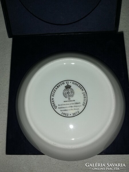 II. Porcelain ring holder bowl issued for the 50th anniversary of the coronation of Queen Elizabeth of England