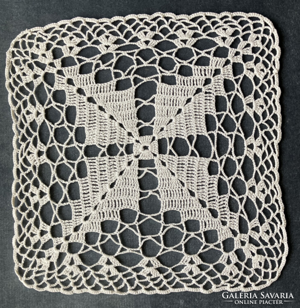 Crochet lace tablecloth 22x22 cm