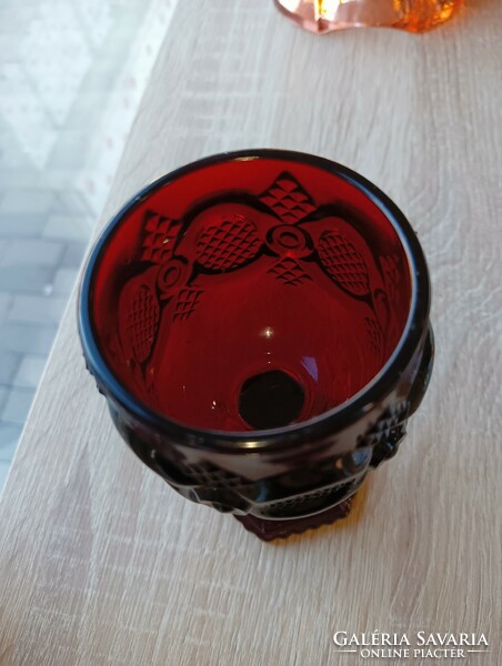Vintage rubintvörös Avon pohár, kehely