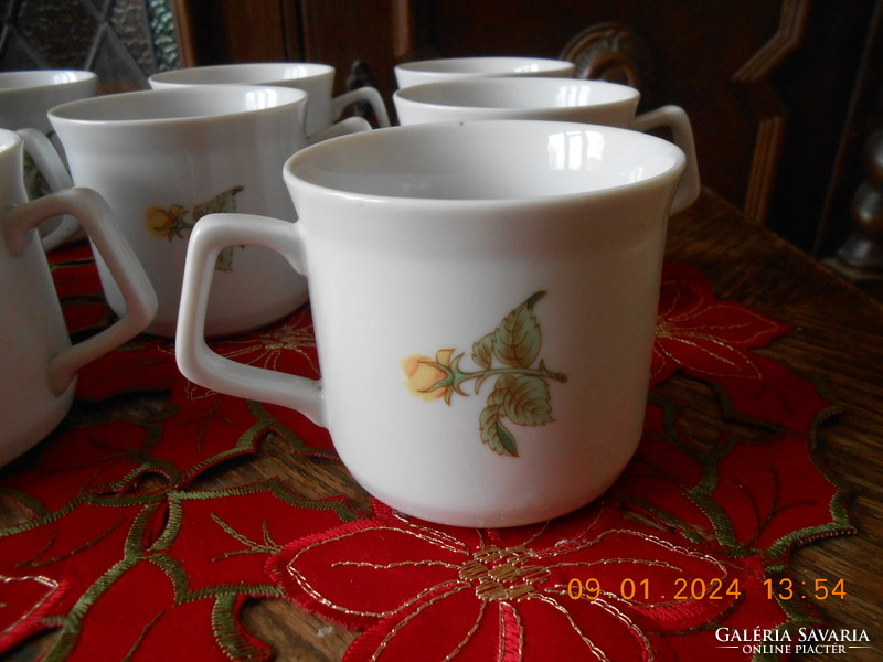 Zsolnay yellow rose pattern mug i