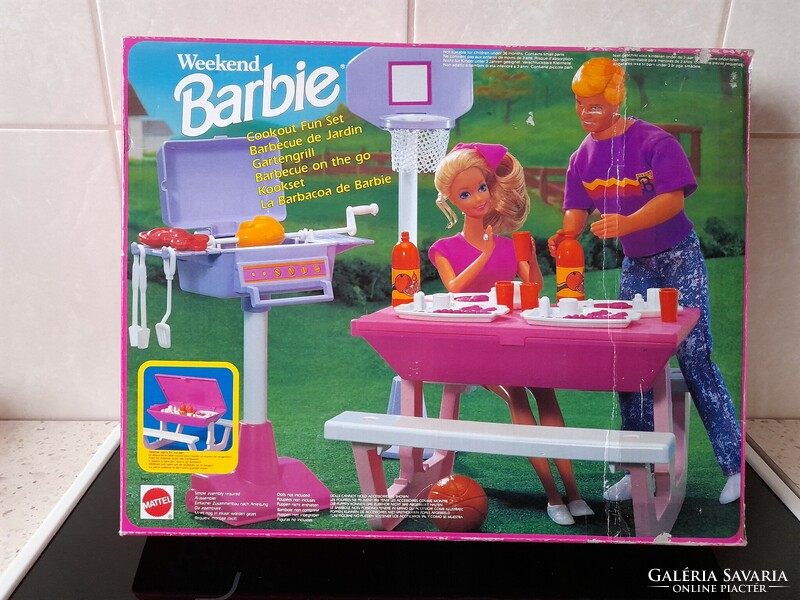 Vintage Mattel Barbie kerti grill szett 1991-ből
