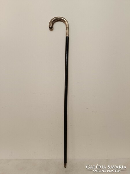 Antique walking stick 800 German silver handle walking stick monogram film theater costume prop 470 8212