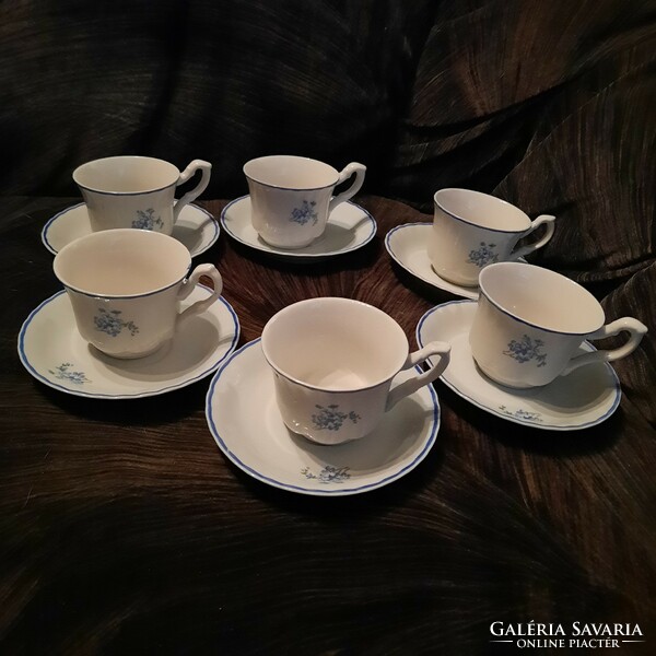 6 darabos kávéscsésze, aljával  Firenze olasz porcelán