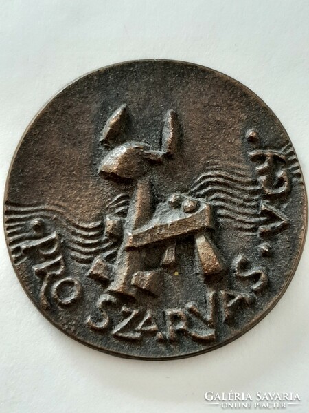 Pro deer bronze commemorative medal György Várhelyi
