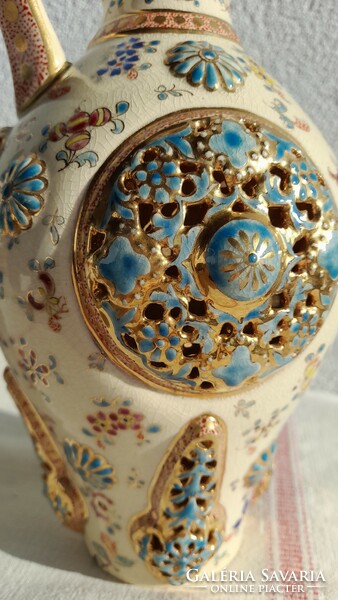 Ignác Fischer historicizing decorative ceramic spout, 1880-1890