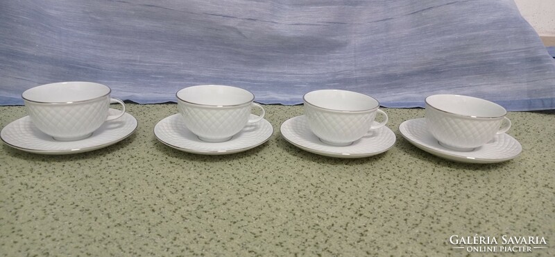 Zsolnay, beans, display tea cups. With platinum decor.