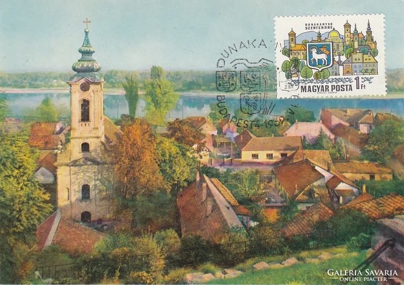 Szentendre Látkép CM képeslap 1969-ből