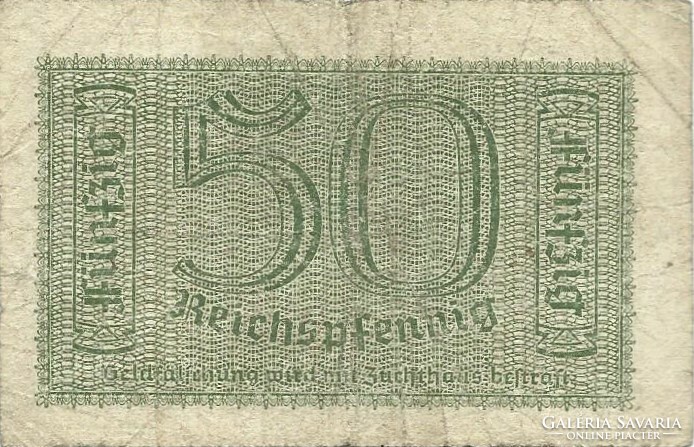 50 Reichspfennig swastika 1939-45 Germany 1.
