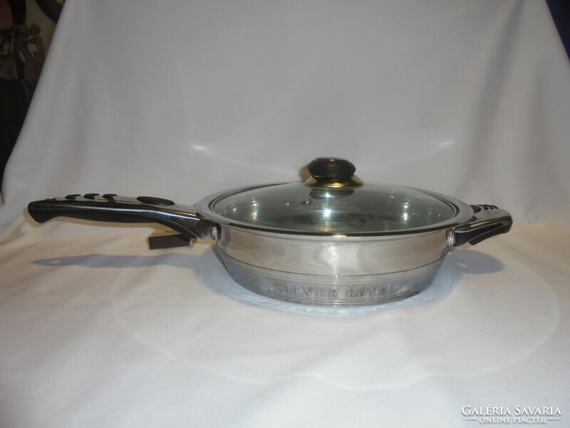 S r silver royal Solingen stainless steel pan with lid