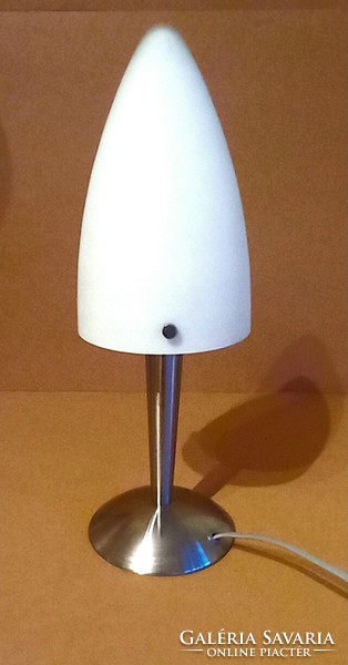 Murano table lamp with milk glass shade negotiable art deco design