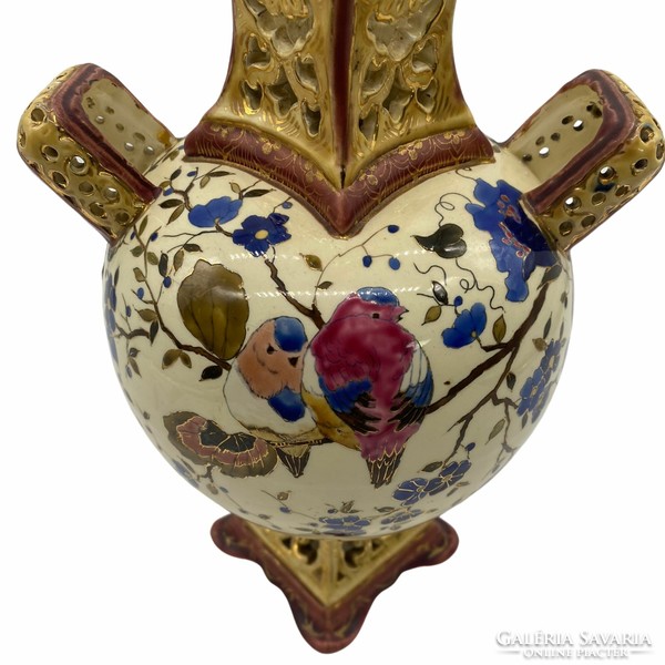 Openwork ornamental vase by Ignaz Fisher, 1880s - m1264