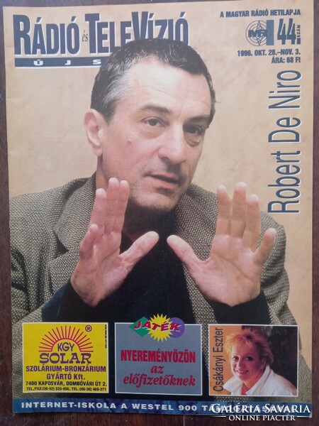 Rádió és Televízió Újság 1996. október 28. - november 3. Címlapon Robert de Niro