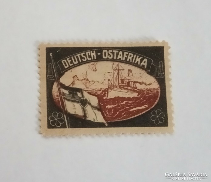 1923 German East Africa postage stamp from mourning stamp series deutsch - East Africa postal officer