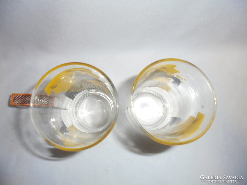 Two collecting coca-cola glasses, tube glass - together