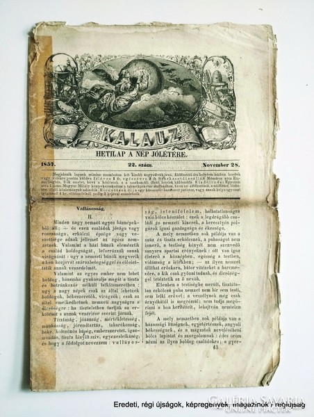 1857 November 28 / guide / for birthday :-) original, old newspaper no.: 26682