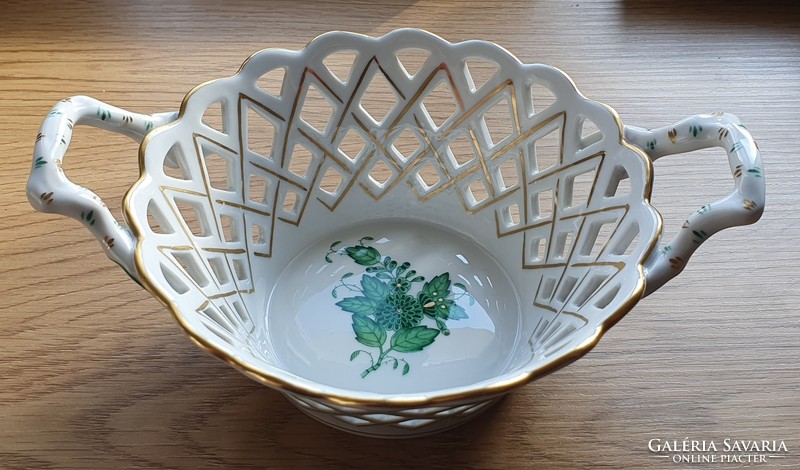 Herend Appony pattern openwork tray, basket /larger size/