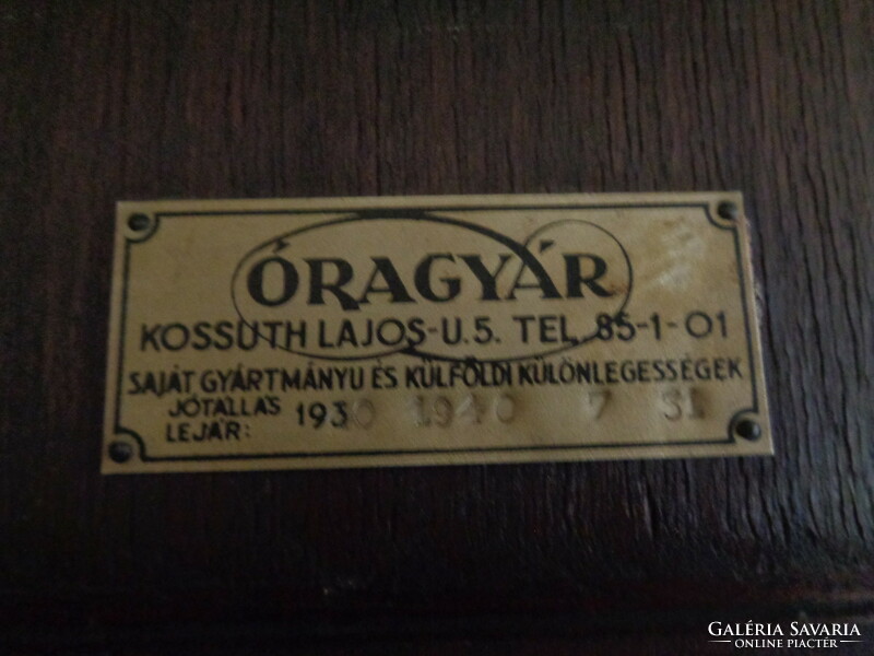 KANDALLÓ ÓRA ÓRAGYÁR 1930