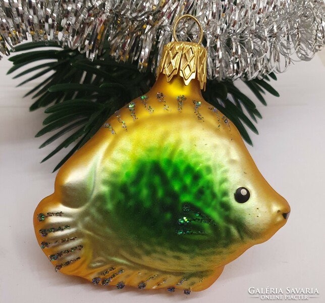 Glass Christmas tree decoration, fish, carp
