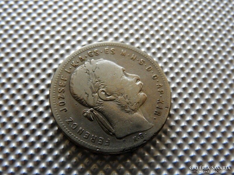 1881 KB Körmöcbánya ezüst 1 Ft forint KAPSZULÁBAN . Peremirat olvasható: címer felül (12JL612)