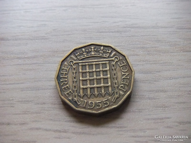 3 Penny 1955 England