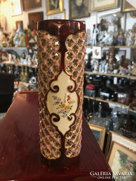 Art Nouveau openwork porcelain vase, German, height 22 cm.