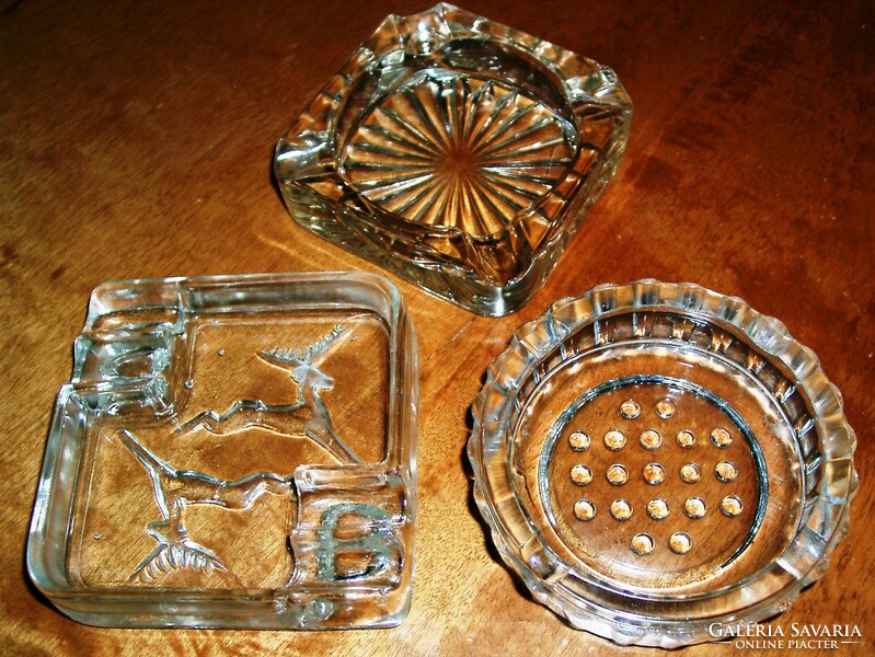 Retro glass table ashtrays for sale