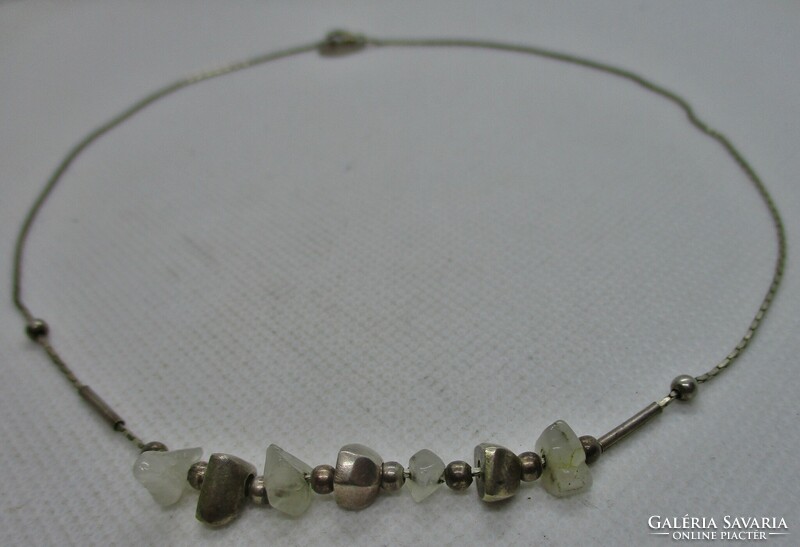 Nice little next silver necklace with tiny rock crystals and silver ornaments