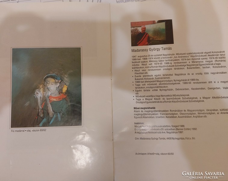 Tamás György Madarassy: a boy with a bird is a rare work included in the catalog