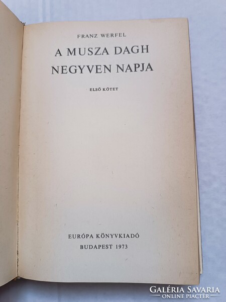 Franz Werfel: A Musza Dagh negyven napja I.-II. kötet