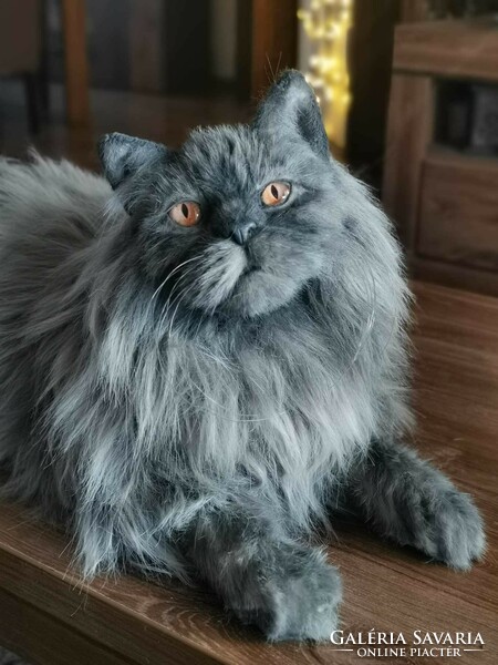 Élethű, nagy méretű perzsa macska plüss műszőrméből