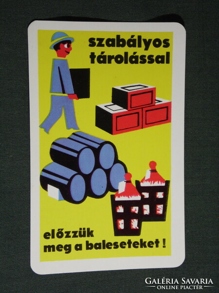 Card calendar, occupational health and safety department, graphic artist, accident prevention, 1975, (5)