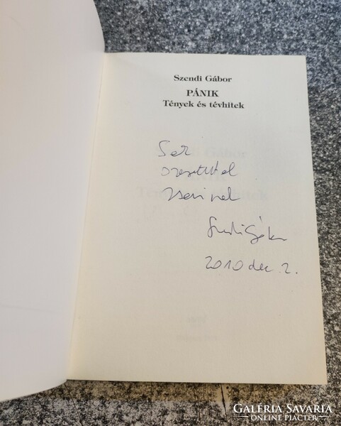 Gabor Szendi; panic.. Autographed !!!