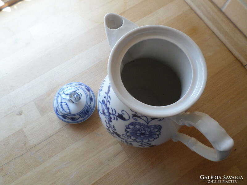 Régebbi hagymamintás porcelán kiöntő kanna teáskanna 1,5 liter