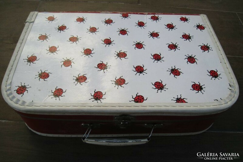 Larger, ladybug children's suitcase, vintage, hippie