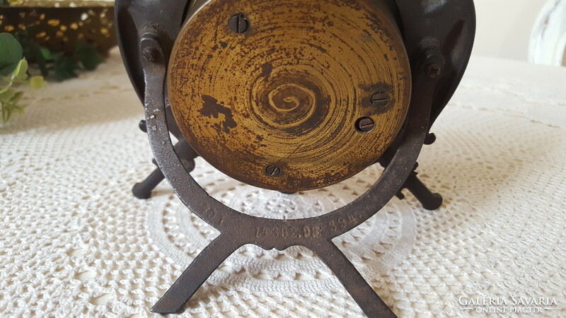 Antik,francia viktoriánus öntöttvas asztali barométer