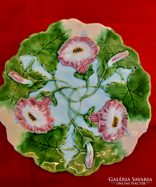 Körmöcbánya majolica wall plate, 25.5 cm