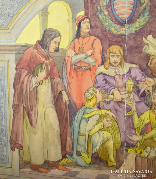 King Matthias and his court ... Xix. No. End Maygar painter fresco plan