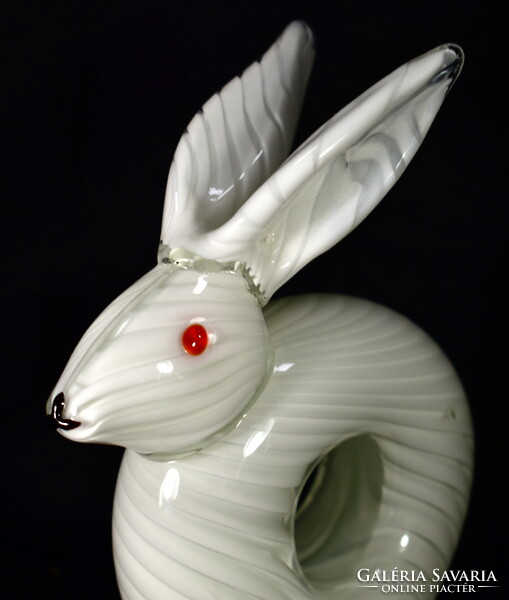 Murano colorful modern glass rabbit statue!