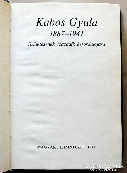 Kabos Gyula 1887-1941. Születésének századik évfordulójára