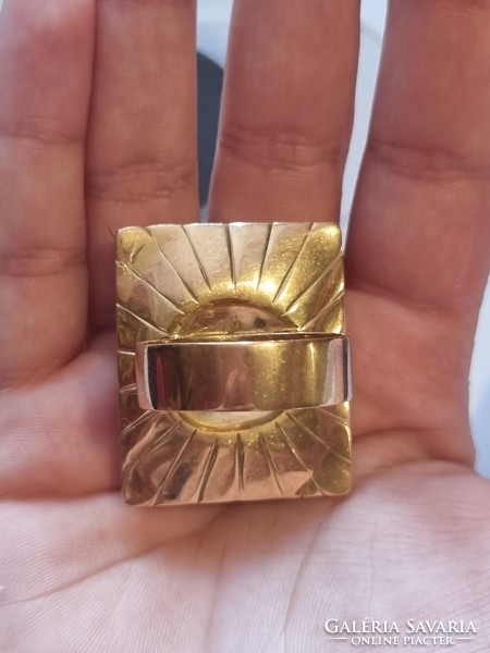 14k arany 27,7 gramm uniszex gyémánt gyűrű