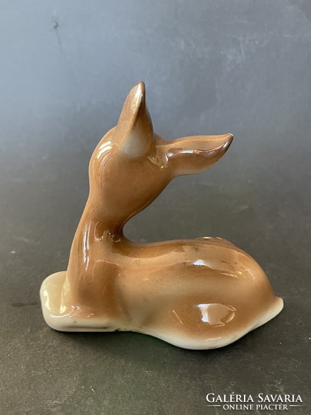 Antique GDR deer porcelain figure