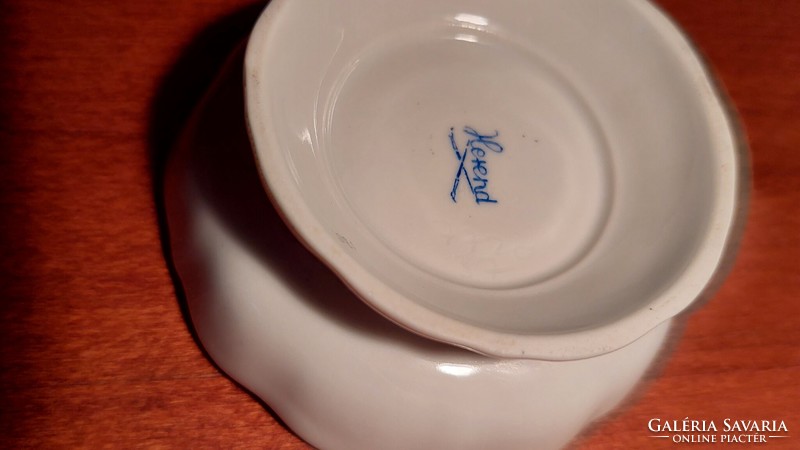 Herend porcelain bowl, cup base (2 pcs.)
