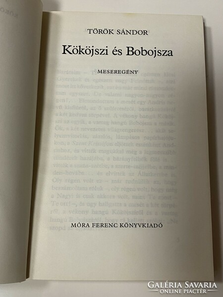 Török Sándor Kököjszi és Bobojsza 1978  Móra Kiadó