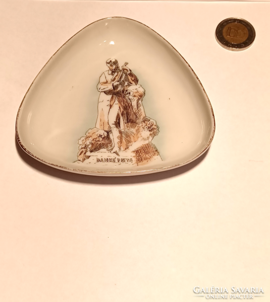 Old aquincum porcelain bowl-dankó with pista inscription