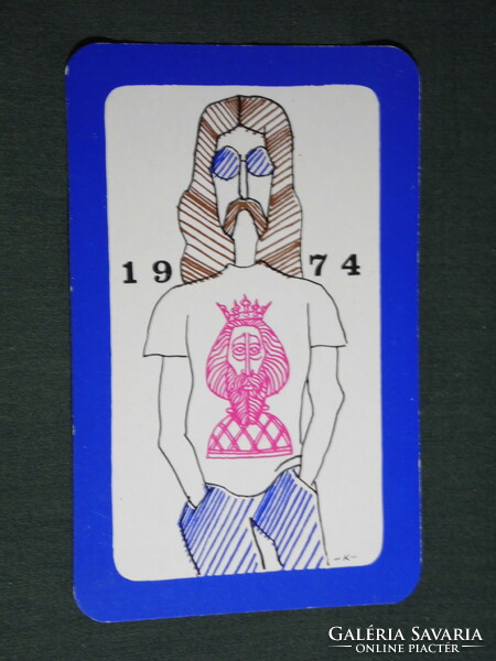 Card calendar, Hungarian museums, graphic, illustrated, , 1974, (5)